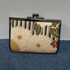 レトロフラワー がま口 財布 4寸 ガマ口 花柄 クラッチ財布