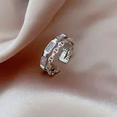 新品デザインリング☆調整可能フリーサイズ★指輪