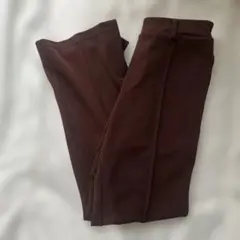 ブラウン スラックス ストレッチ素材