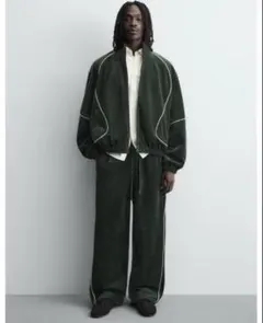 ZARA ベロアパンツ ザラ 그린