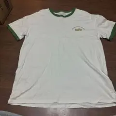 1970年デザイン ホワイトグリーンTシャツ