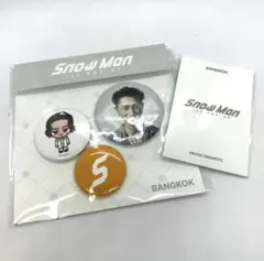 SnowMan タイ バンコク ポップアップ フォトカードD 缶バッジ　岩本照