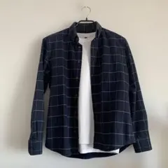COMME CA COMMUNE ネイビー チェックシャツのサムネイル