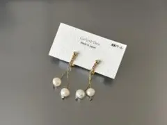淡水パール　イヤリング　ネジバネ式
