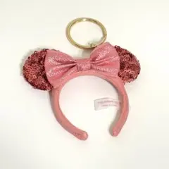 ミニーちゃん 耳型キーホルダー スパンコール