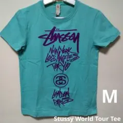 Stussy Girls ワールドツアー 背面ミラーロゴ Tee ミントグリーンのサムネイル
