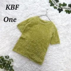 KBF ライムグリーン 半袖ニット One（F）レディースのサムネイル