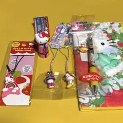 平成レトロ ご当地キティ まとめ売り こけしライト ボールペン 根付け タオル