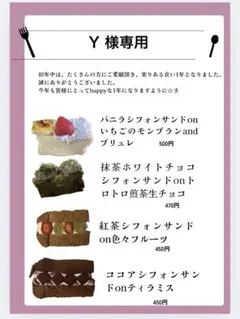 Y様専用　おやつ便　シフォンケーキサンド　チーズケーキ　テリーヌ