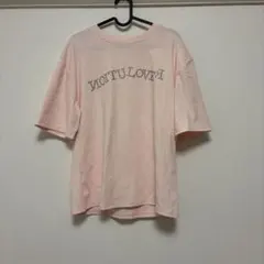 SHEIN スタッズロゴ ピンク 半袖Tシャツ