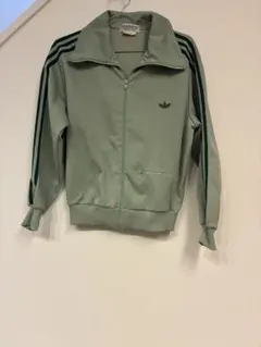 当時物　adidasトラックジャケット L デサント製 緑 古着
