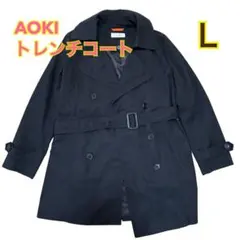 LES MUES AOKI/トレンチコート/ブラック/レディース/11号(L)