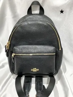 COACH コーチ ミニリュックサック F38263 ブラック ゴールド金具