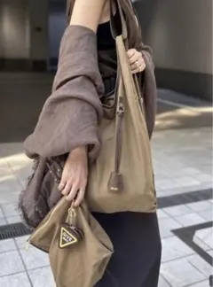 L'Appartement CANVAS SHOPPERS BAG ブラウンのサムネイル