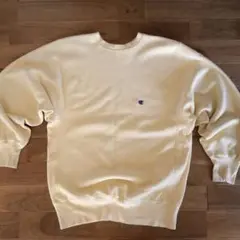 USA製90s前期Champion Reverse Weave クリームイエロー