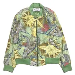 VINTAGE 総柄ジップブルゾン オーバーサイズ アート 個性 street