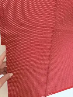 真っ赤な両面ドット生地