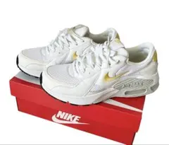 【極美品】NIKE エアマックス エクシー ホワイト×ゴールド 23.5cm