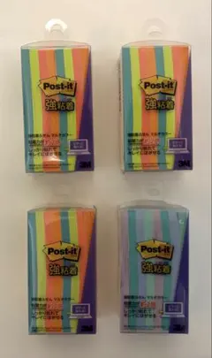 【新品未開封】Post-it 強粘着 付箋 75mm x 25mm 4個セット