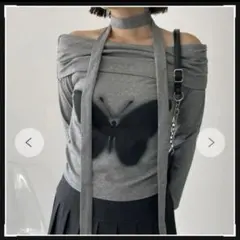 ストール付き バタフライ オフショル トップス