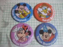 お値下げディズニー　缶バッチ　4個