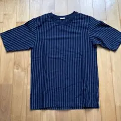 GU Tシャツ　ネイビー　ストライプ　XS男女兼用 女性M