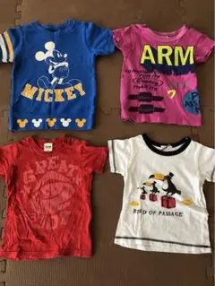 ベビド☆エーアーベー☆ジャンクストアなどTシャツ4点まとめ売りセット☆90センチ