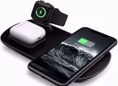 3in1 ワイヤレス充電器 無線チャージャー スマホ 急速充電