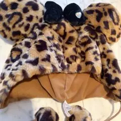 【廃盤レア】ディズニー ミニー ヒョウ柄 ファンキャップ レオパード ブラウン