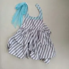 MARLMARL ストライプフリルエプロン