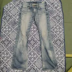 [일본제]BLUE WAY M1635 엔지니어 플레어 데님 악마 수염 Y2K