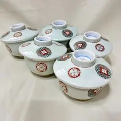 和風花模様 湯飲み 5個セット