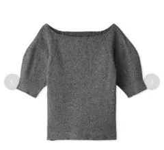 MilaOwen オーガニックコットンオフショルニットGRY 0サイズ