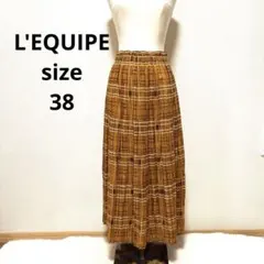 レキップ イナバヨシエ プリーツロングスカート チェック柄のサムネイル