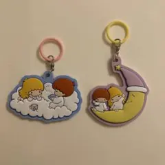 リトルツインスターズ レトロムーン めじるしラバーチャーム 2個セット