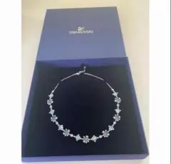 【美品】Swarovski ネックレス　ライトブルー
