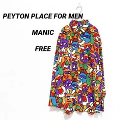 MANIC ペイトンプレイス 総柄シャツ F レトロ 派手シャツ ヴィンテージ
