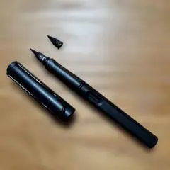 ラミー　サファリ　漢字ニブ　EFペン先付　lamy safari オールブラックのサムネイル