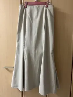 GU ジーユー ヘリンボーンマーメイドロングスカート ナチュラル