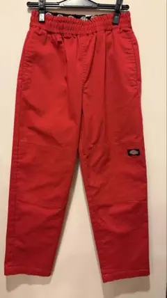 Dickies ディッキーズ キッズ　ダブルニーシェフパンツ 赤　XSサイズ
