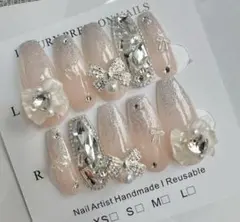 ネイルチップ フレンチ 薔薇 ピクシー ネイビー - メルカリ