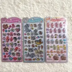 うるちゅるpopシール　まとめ売り　パワパフ　モンチッチ　トムジェリ　うるちゅる
