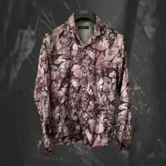 TORNADE MART トルネードマート フローラルプリント シャツ ピンク黒