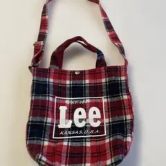 Lee チェック柄ショルダーバッグ