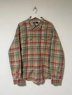 90s Polo Ralph Lauren ダブルフェイス ウエスタン シャツ