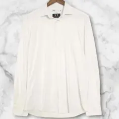 ZARA スリムフィットシャツ S 白 ストレッチのサムネイル