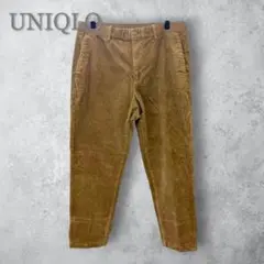 UNIQLO EZYアンクルパンツ(コーデュロイ) M ブラウン 綿　メンズ
