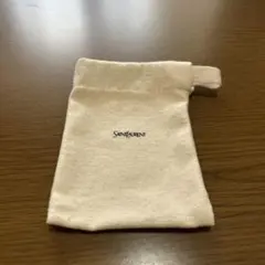 SAINT LAURENT クリーム色 巾着ポーチ