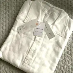 UCHINO×ao＋ Ａ超極薄シャツ パイル 紳士 XL ホワイト 綿100%