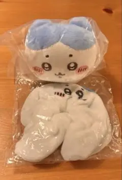 ちいかわ　シュシュ　ねそべりぬいぐるみ　ハチワレ 2点セット